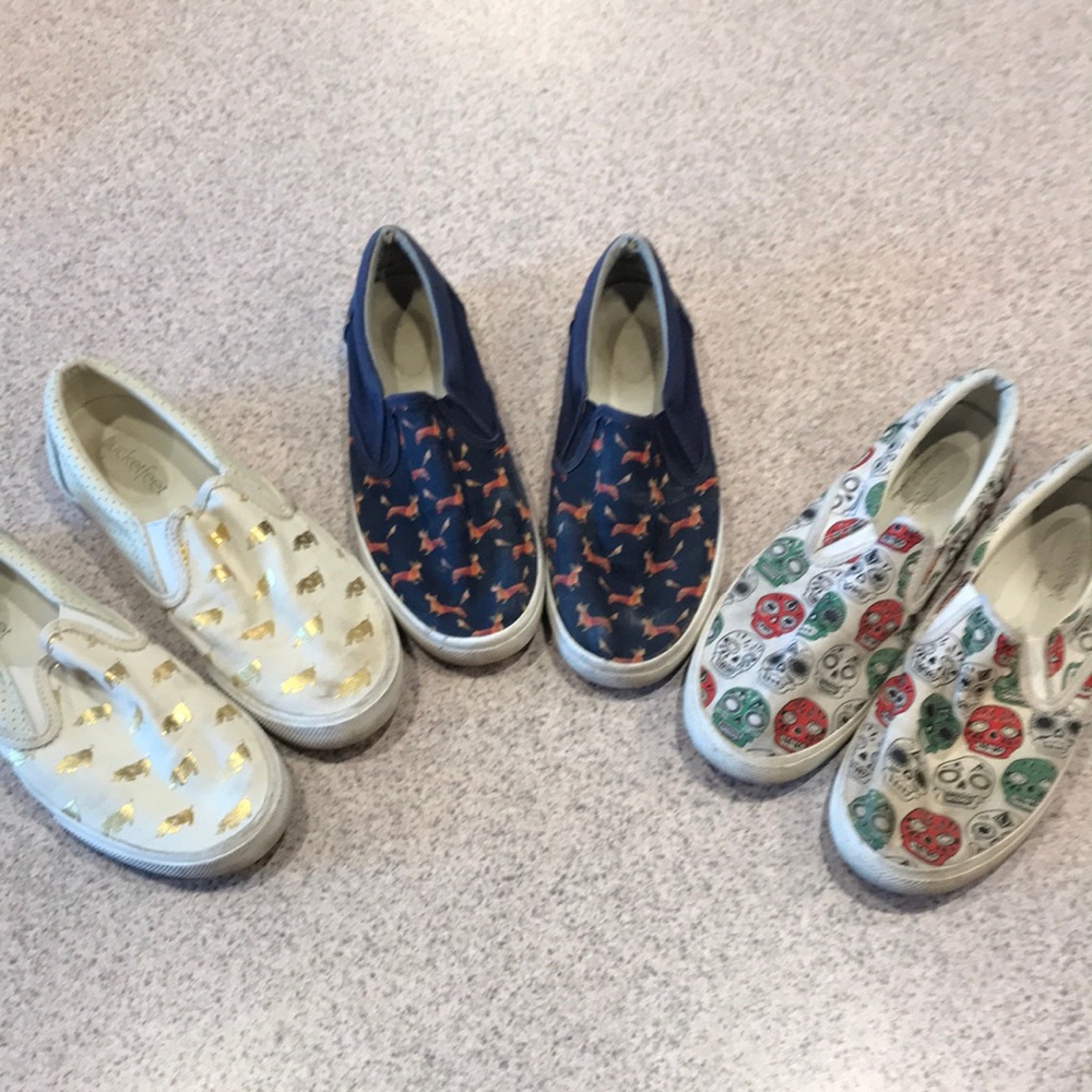 Lot of Bucketfeet slip on shoes